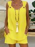 Casual Plain Spaghetti Two-Piece Set