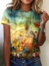 Crew Neck Regular Fit Cotton Vintage T-Shirt