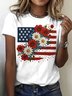 Vintage Plain Cotton Regular Fit T-Shirt