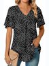 Floral Cotton V Neck Casual Shirt