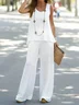 Women's Casual Vest and Pants Two-Piece Set