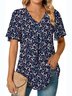 Cotton V Neck Casual Shirt