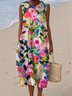 Vacation Cotton Dress With No