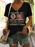 Casual V Neck Regular Fit T-Shirt