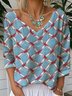 Loose V Neck Casual T-Shirt