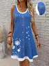 Regular Fit Crew Neck Dandelion Vintage Dress
