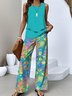 Crew Neck Casual Regular Fit Two-Piece Set