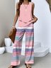 Gradient Pattern Casual Two-Piece Set