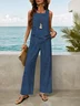 Women's Floral Print Casual Vest and Pants Two-Piece Set