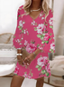 Women's Floral Print V-Neck Dress