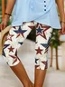 Independence Day Patriotic Leggings Capri Pants