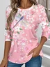 Jersey Casual Gradient Pattern T-Shirt