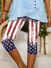 Independence Day Patriotic Leggings Capri Pants