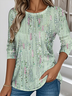 Casual Gradient Pattern Jersey Loose T-Shirt