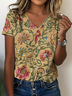 Casual V Neck Jersey T-Shirt