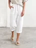 Regular Fit Cotton Plain Casual Pants