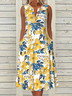 Loose Casual Notched Buckle Dress
