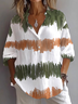 Women's Abstract Print Casual Button-Down Shirt