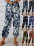 Women's  Elastic Waist H-Line Baggy Pants Daily Going Out Pants White Vintage Printing Geometric Spring/Fall Pants