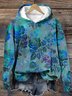 Hoodie Casual Cotton Floral Hoodie