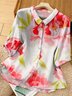 Women's Mid Sleeve Casual Vintage Printed Shirt