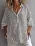 Women's Floral Print Casual Button-Down Shirt