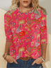 Coconut Tree Crew Neck Casual T-Shirt