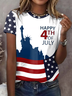 Women's Independence Day Printed T-Shirt