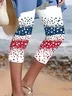 Casual Cotton Regular Fit Independence Day Leggings