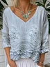 Loose Casual Gradient Pattern Jersey T-Shirt