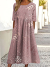 Regular Fit Floral Casual Dress With No