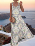 Vacation Cotton Dress With No