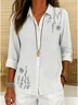 Floral Vintage Shirt Collar Shirt