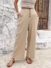 Cotton Regular Fit Simple Pants
