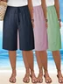 Women's Loose Casual Lace-Up Straight Pants