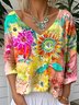 Loose Gradient Pattern Casual T-Shirt