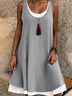 Women's Loose Casual Round Neck Vest Dress
