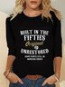 Loose Casual Jersey Crew Neck T-Shirt