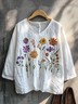 Casual V Neck Long Sleeve T-Shirt