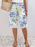 Women's  H-Line Straight Pants Daily Going Out Pants White Casual Printing Floral Summer Pants