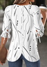 Abstract Polka Dots Regular Fit Casual Crew Neck Casual Shirt