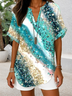 Elegant Abstract Graphic Blouse