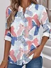 Independence Day Stand Collar Simple Loose Shirt