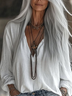 Casual V Neck Long Sleeve T-Shirt