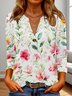 Cotton Floral Regular Fit Casual T-Shirt