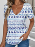 V Neck Jersey Casual T-Shirt