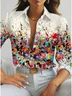 Shirt Collar Vintage Gradient Pattern Shirt