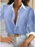 Shirt Collar Casual Striped Shirt