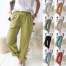 Women's Casual Loose Pocket Solid Color Trousers