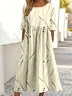 Women Casual Summer Abstract polka dots Polyester Daily Loose Half Sleeve A-Line No Dresses